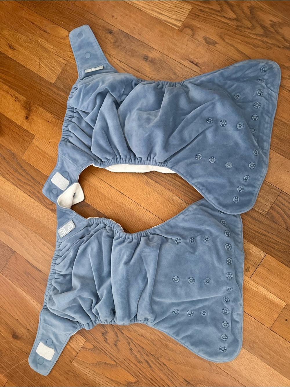 2 Grovia BiG One Cloth Diaper Cover in Dusty Blue